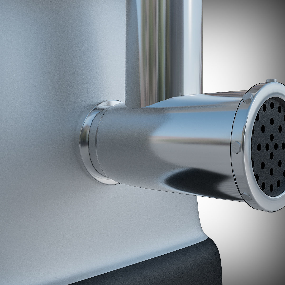 Mincing Machine Low-poly 3D model_2