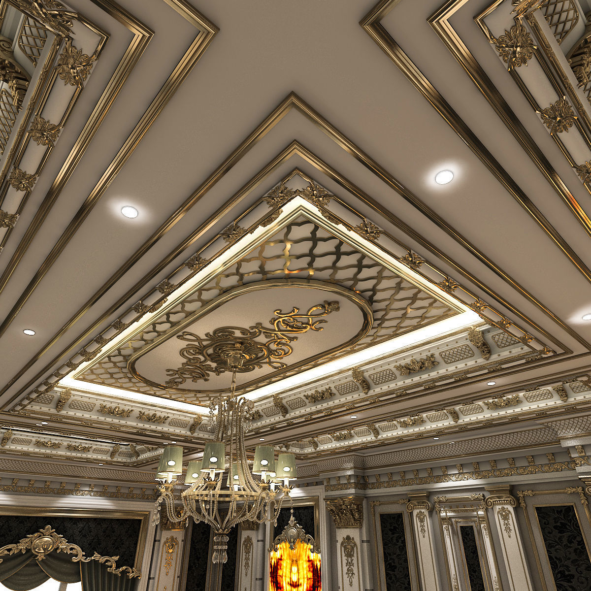 Classical Living Room 3D model_11