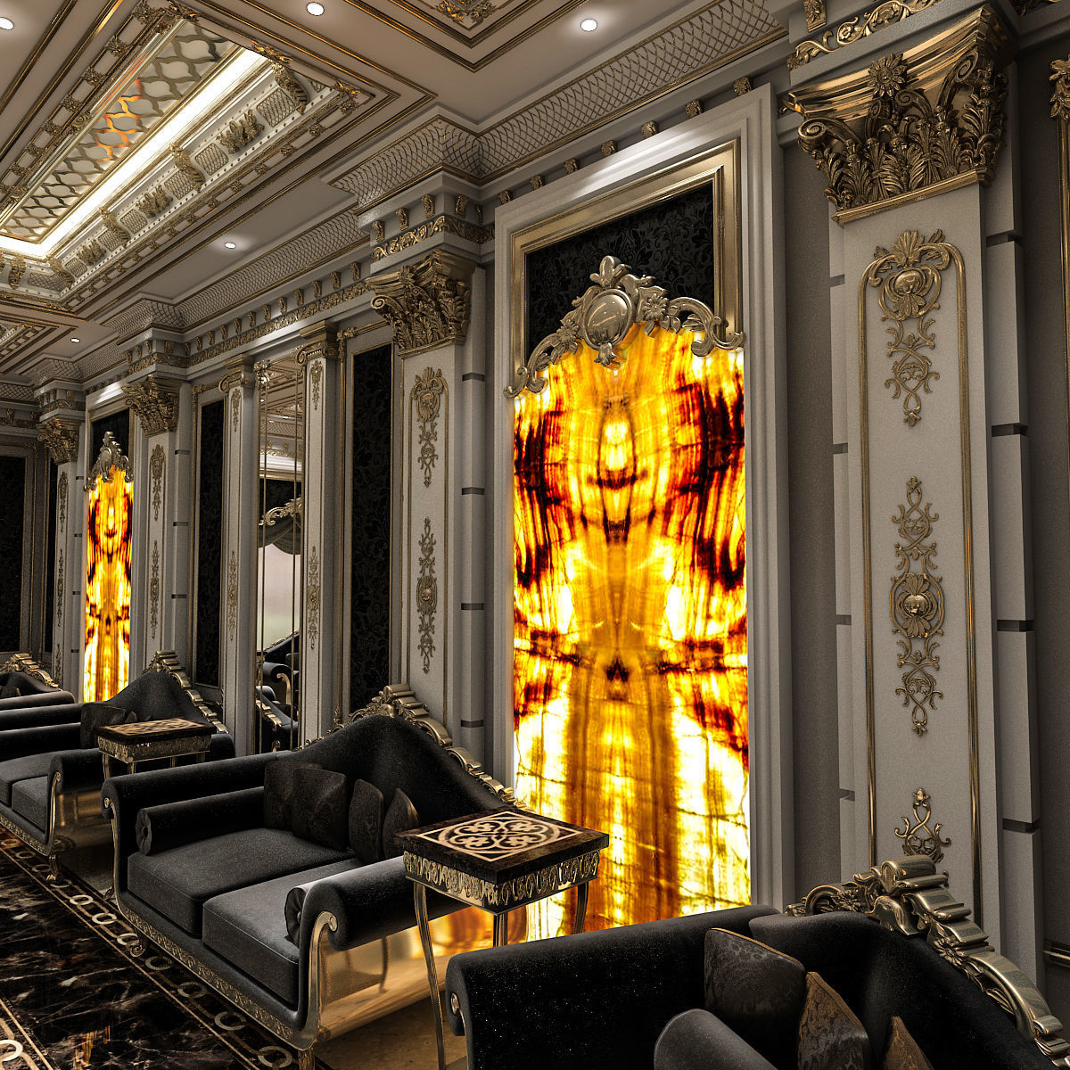 Classical Living Room 3D model_10