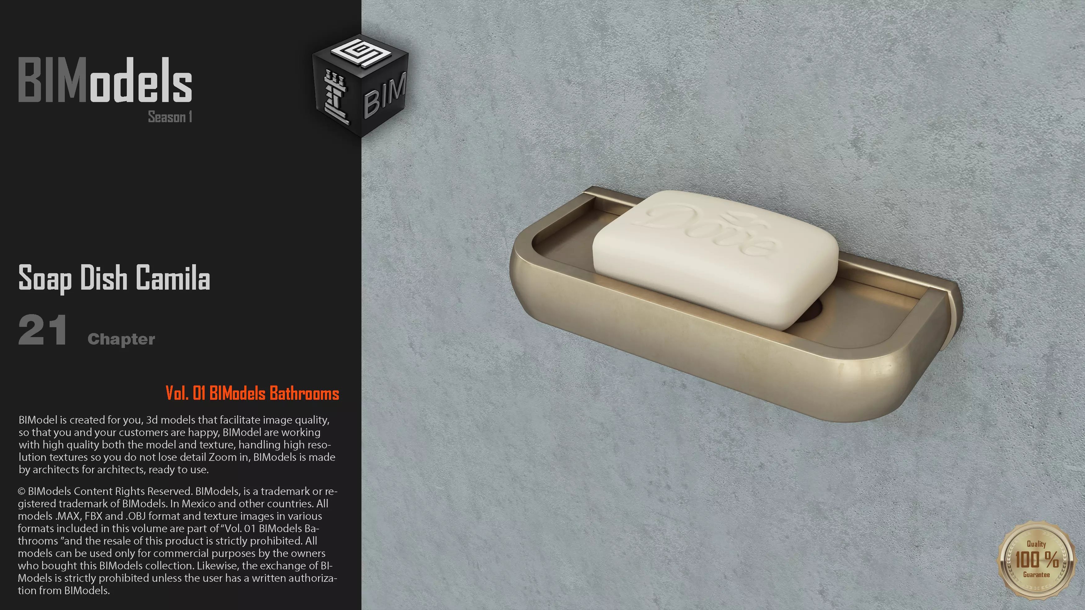 0121 Soap Dish Camila 3D model