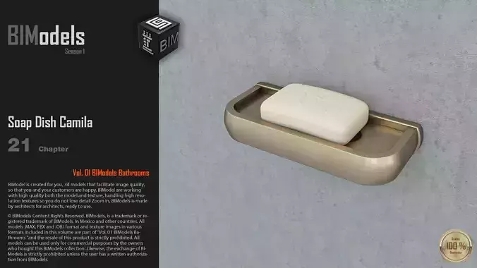 0121 Soap Dish Camila 3D model