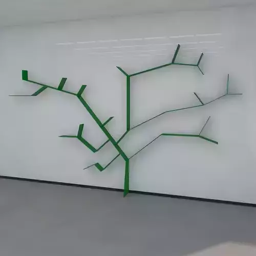 Bookshelf tree wall shelf 3D model