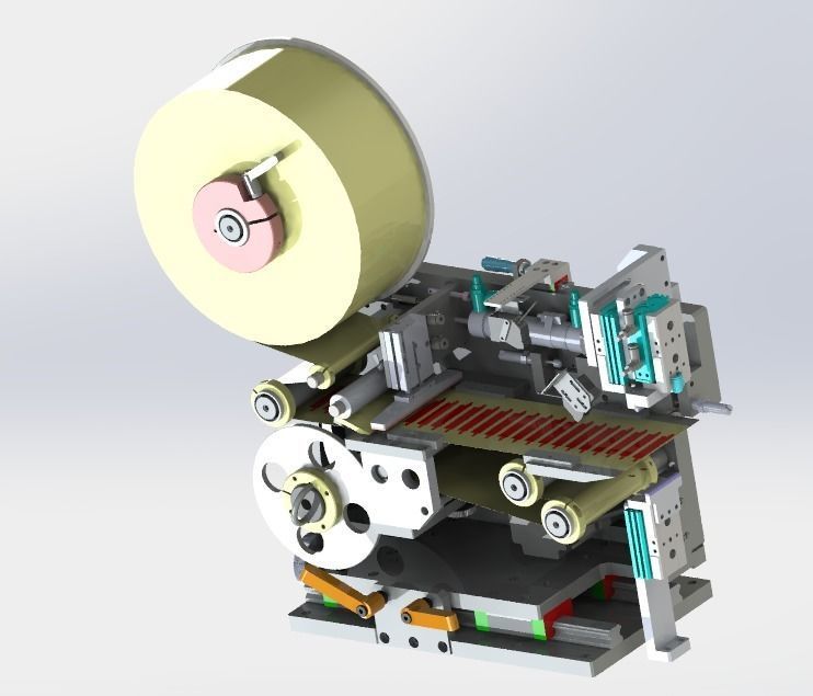 Laser printer and labeling machine  3D model_11