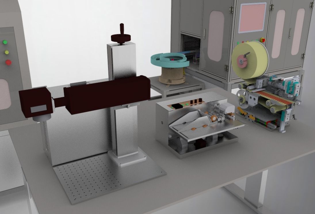 Laser printer and labeling machine  3D model_5