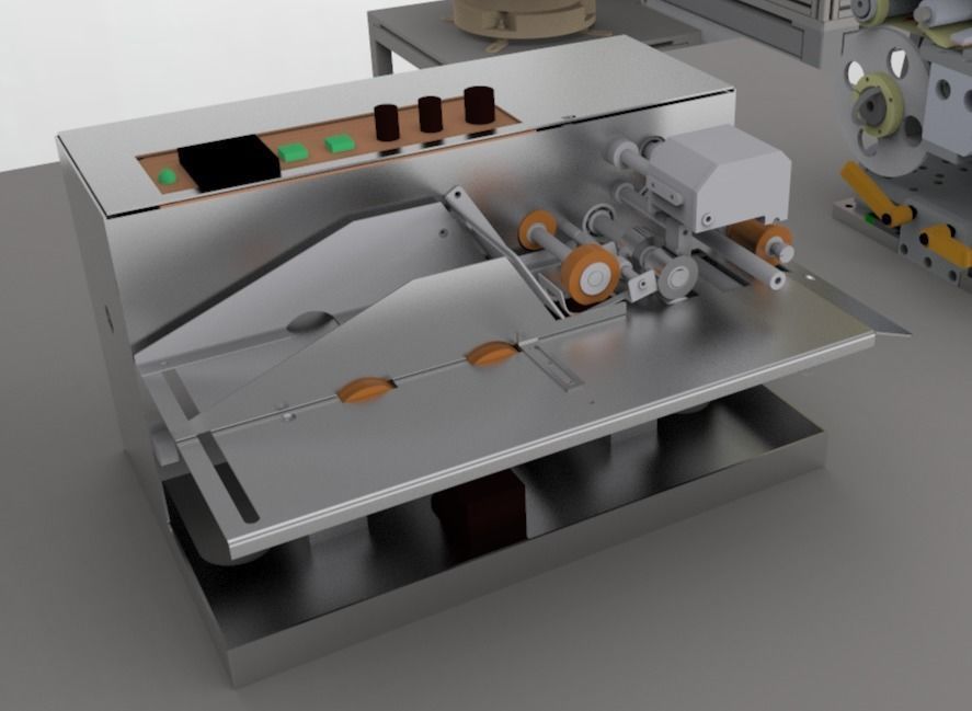 Laser printer and labeling machine  3D model_4