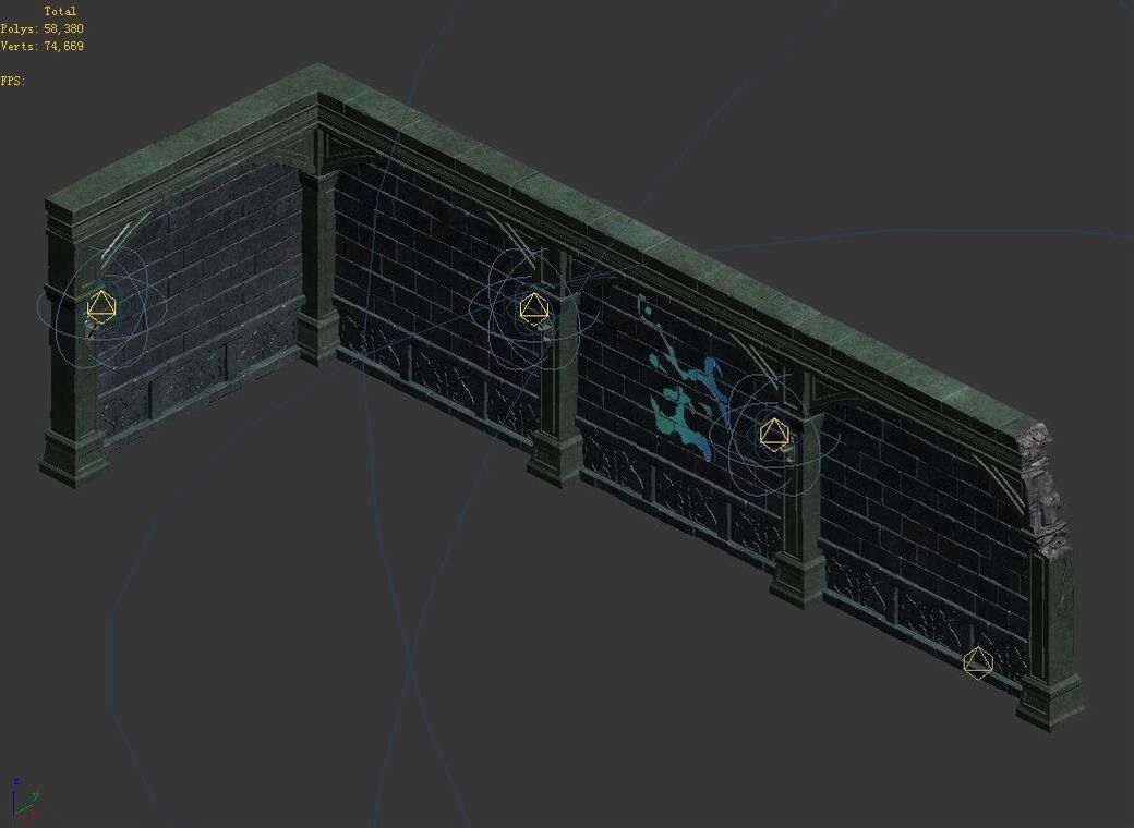 Game Palace - Earth Palace Wall 02 3D model_5
