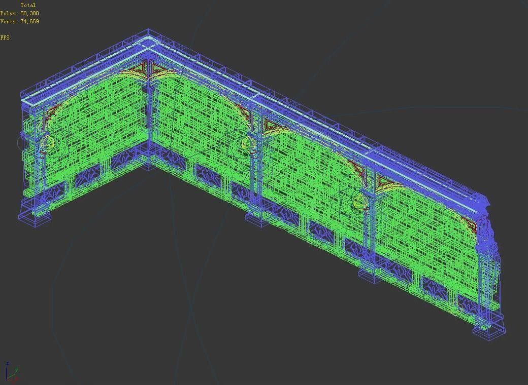 Game Palace - Earth Palace Wall 02 3D model_6