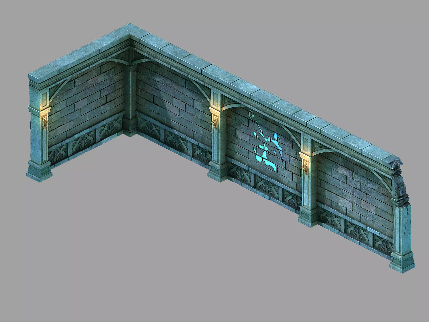 Game Palace - Earth Palace Wall 02 3D model_0