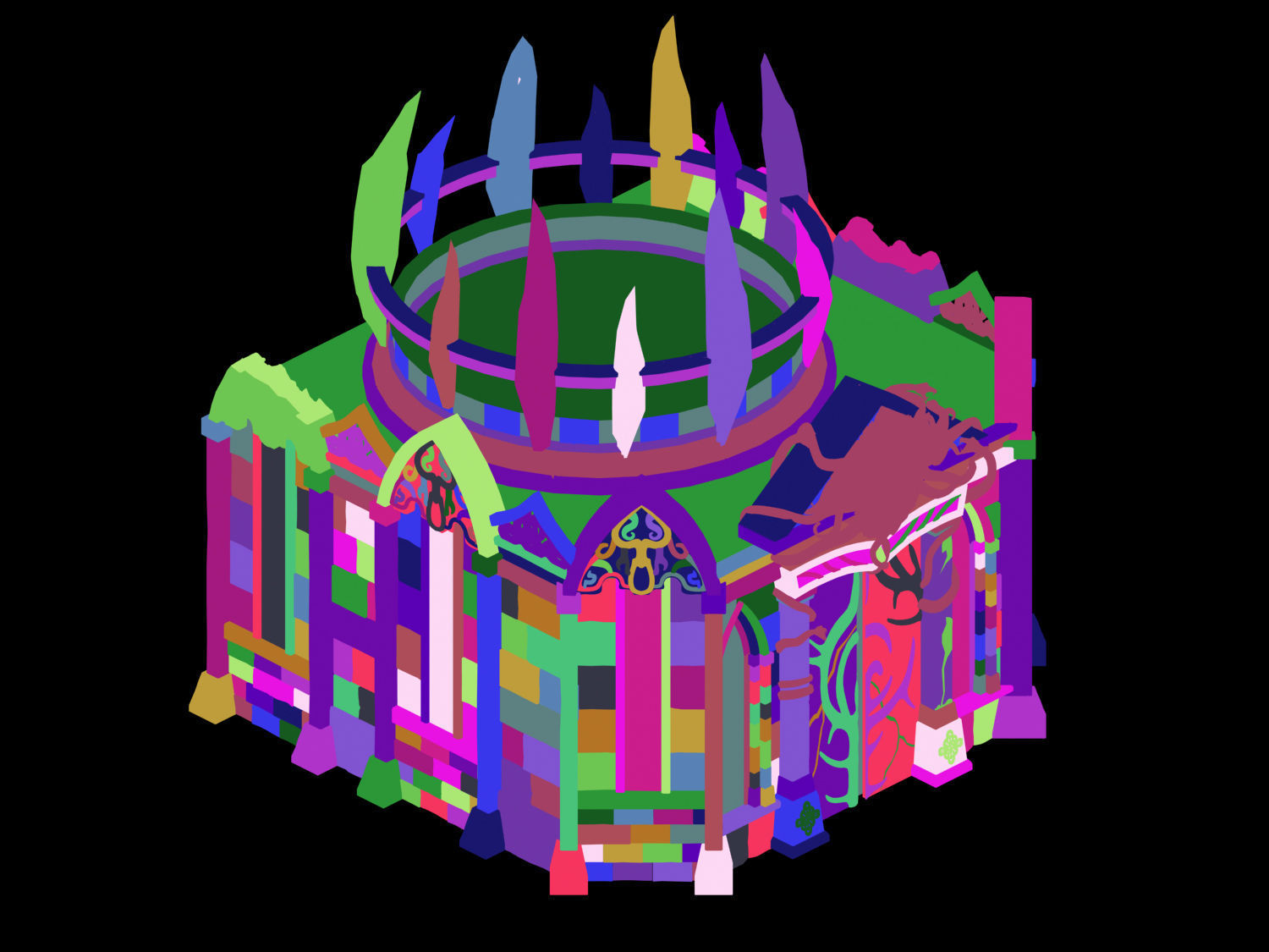 Game Palace - Temple of the Earth 02 3D model_3