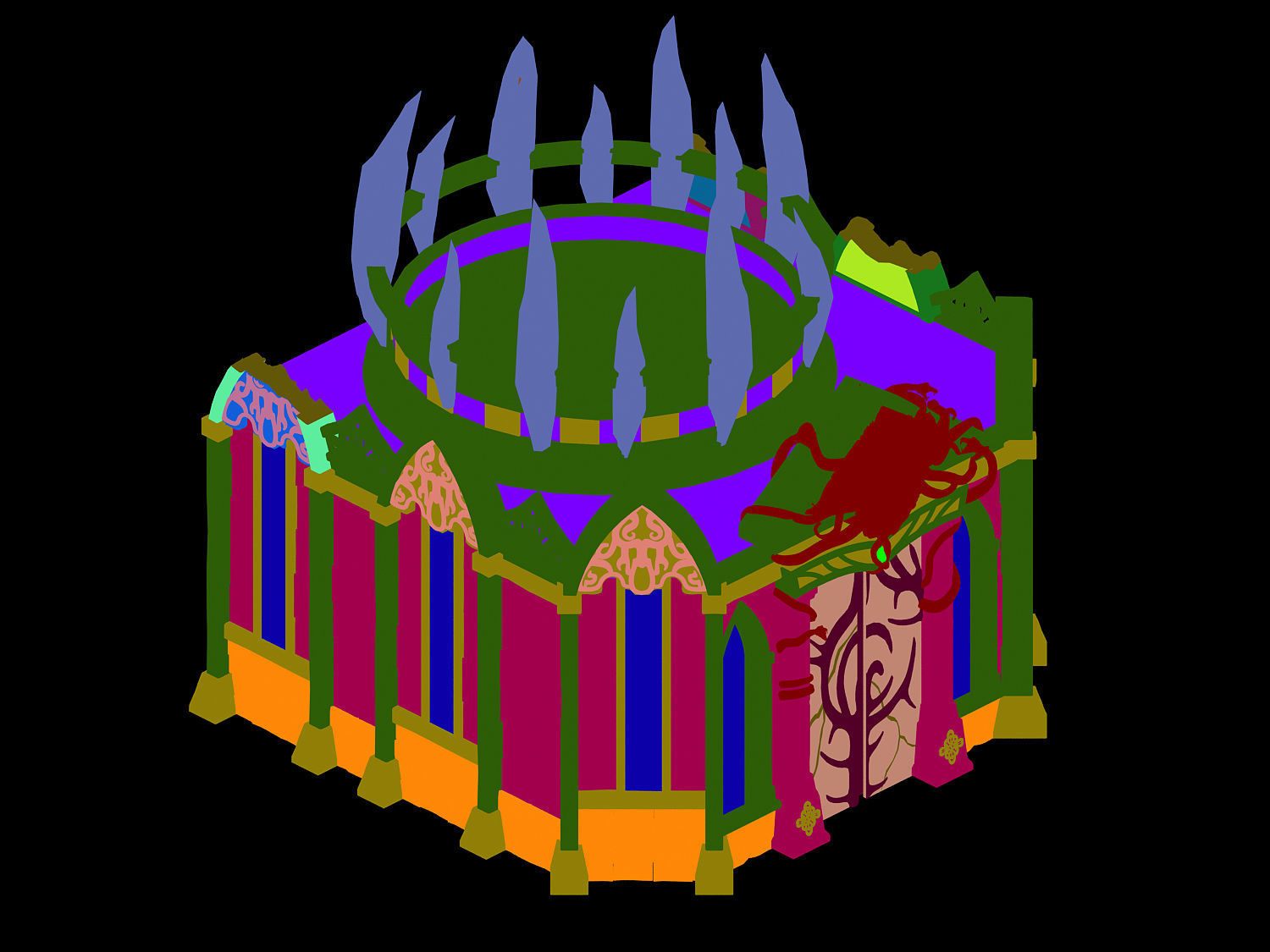 Game Palace - Temple of the Earth 02 3D model_2