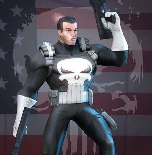 The Punisher Fan art 3D print model