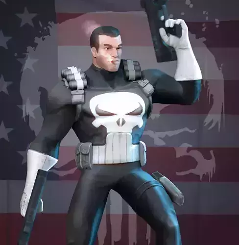The Punisher Fan art 3D print model