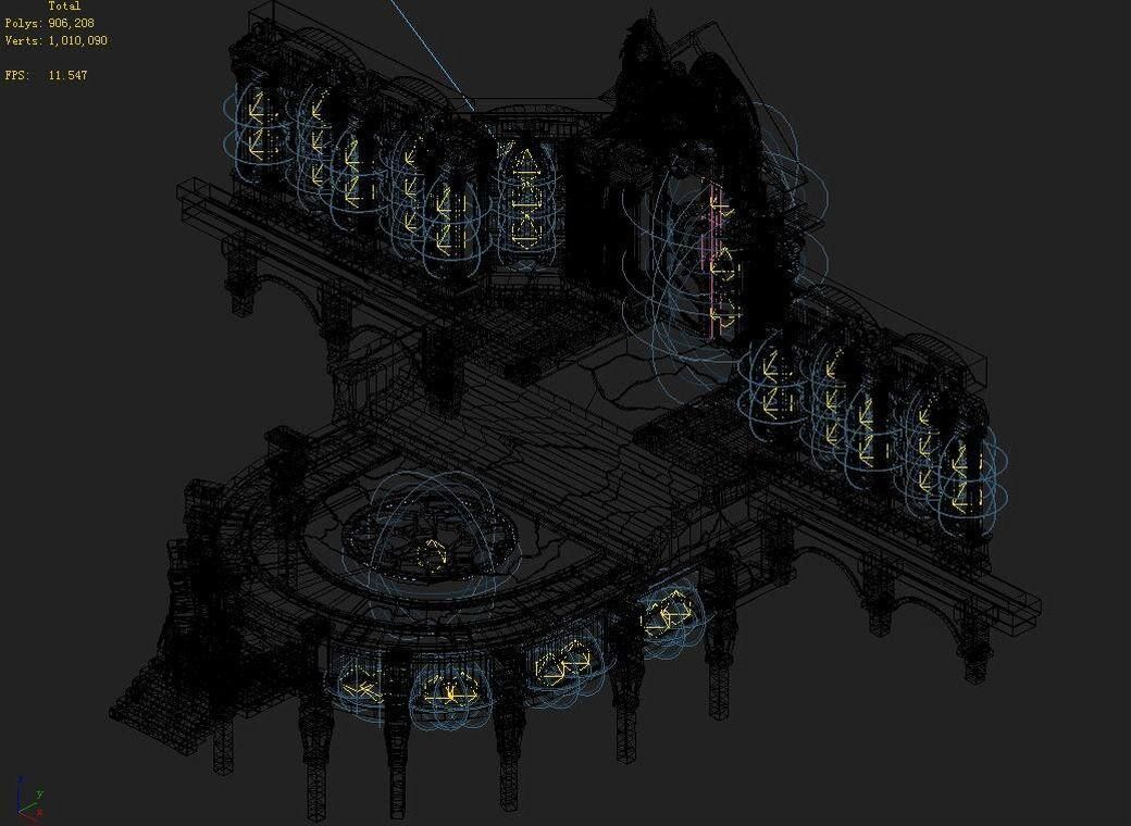 Game Palace - Temple 01 3D model_6