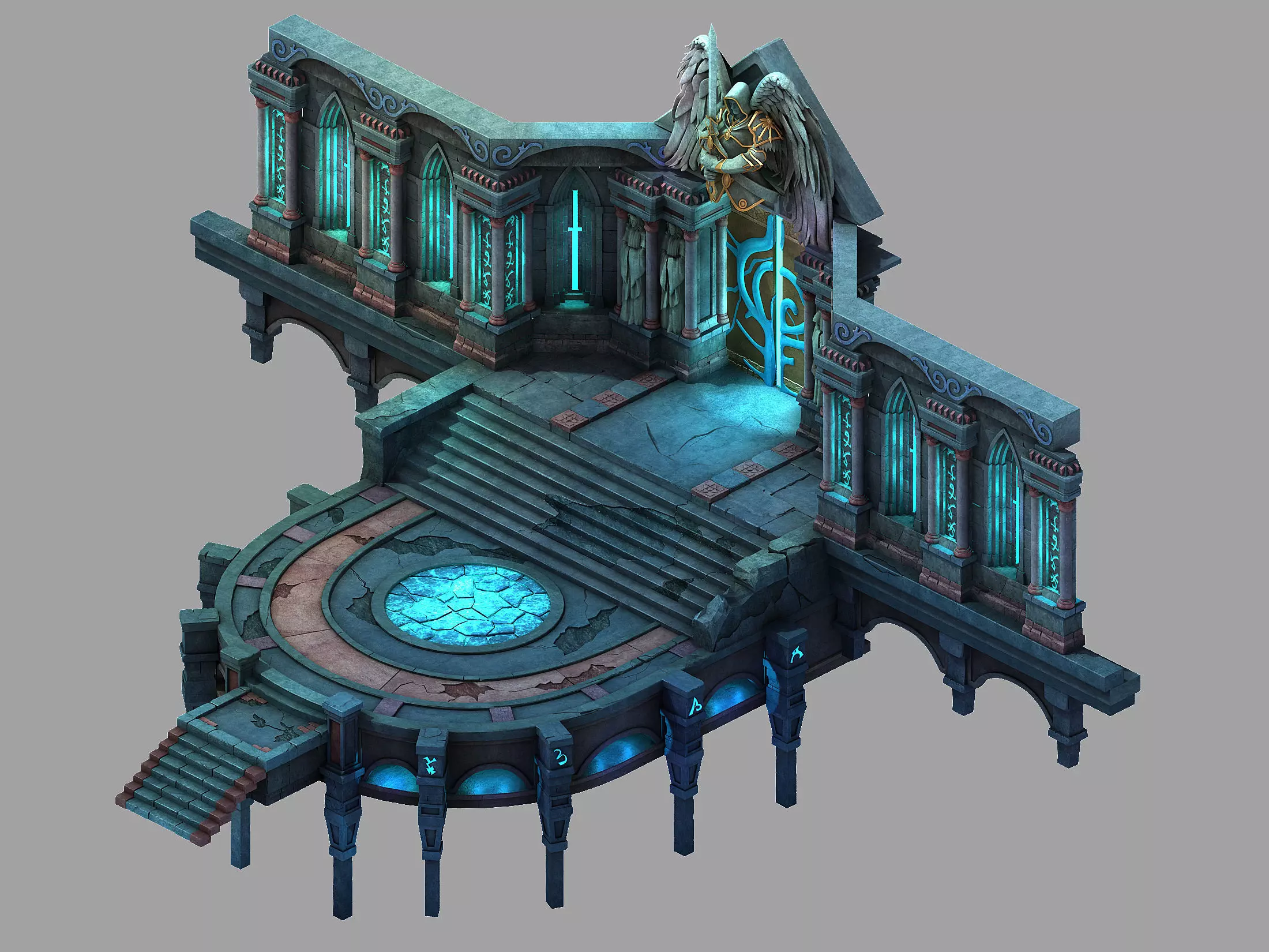 Game Palace - Temple 01 3D model_0