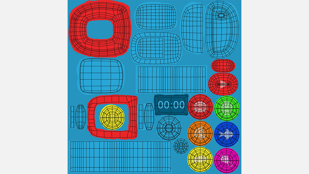 Microwave Cartoon 3D model_16