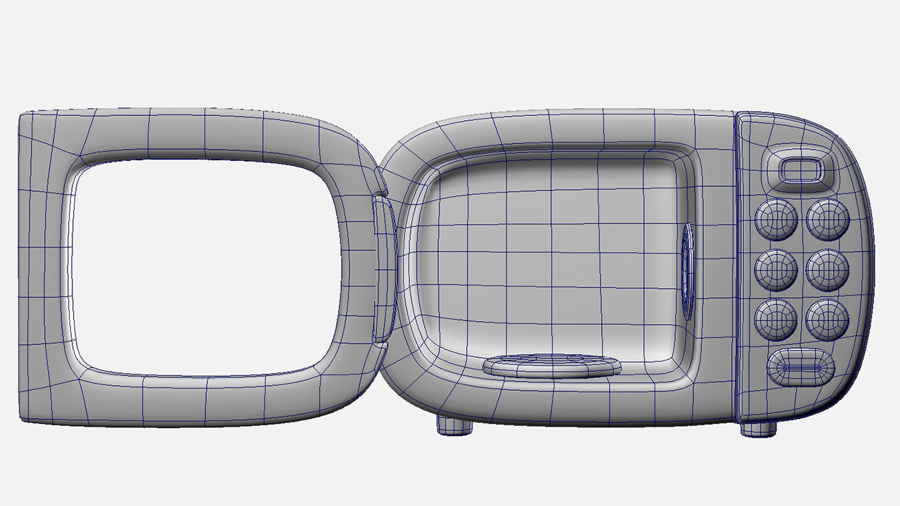 Microwave Cartoon 3D model_15