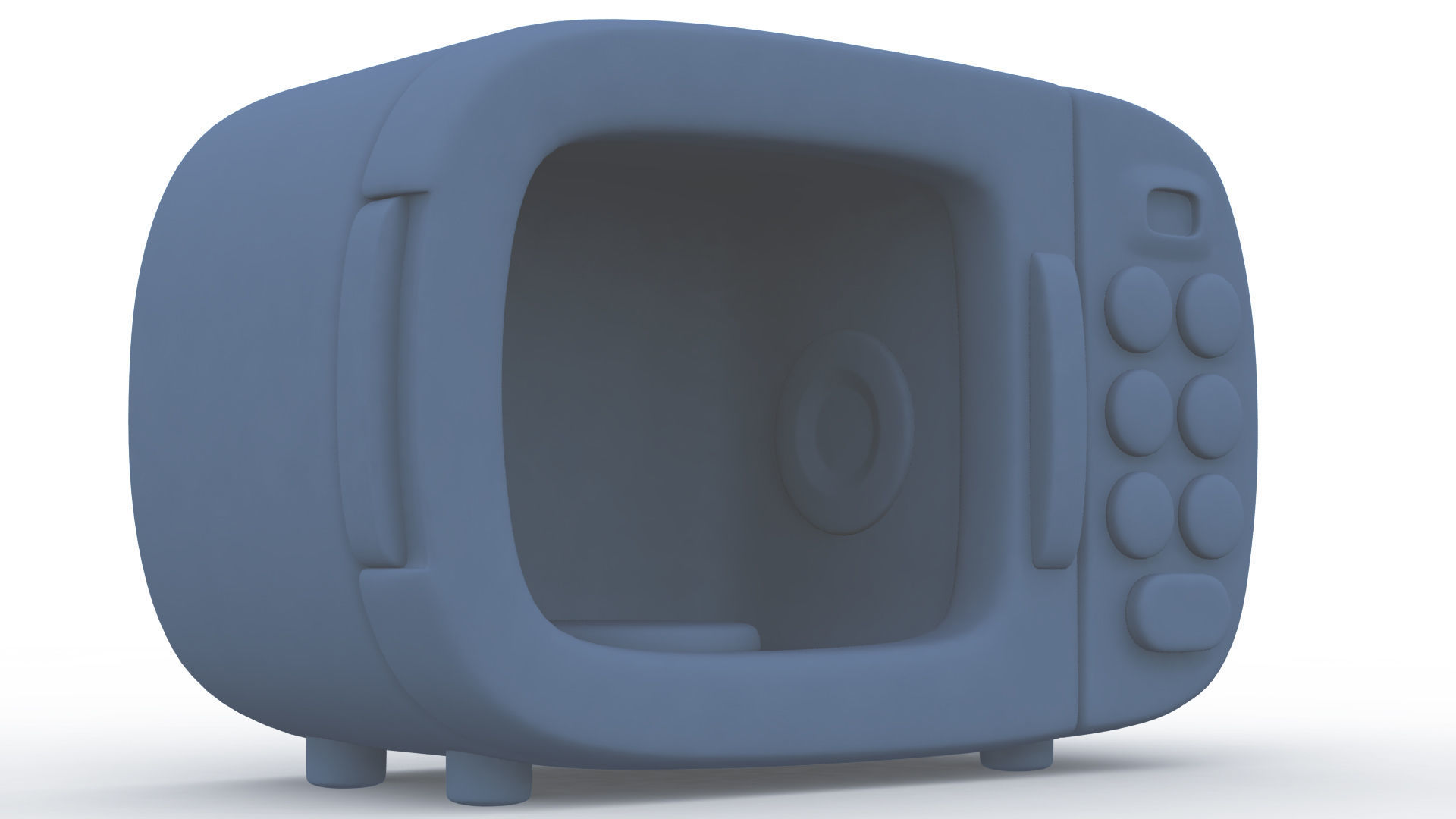 Microwave Cartoon 3D model_9