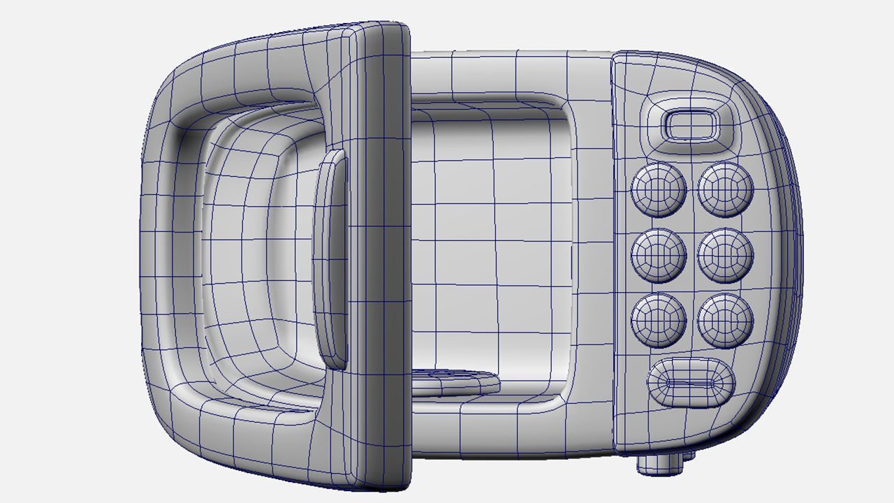 Microwave Cartoon 3D model_12