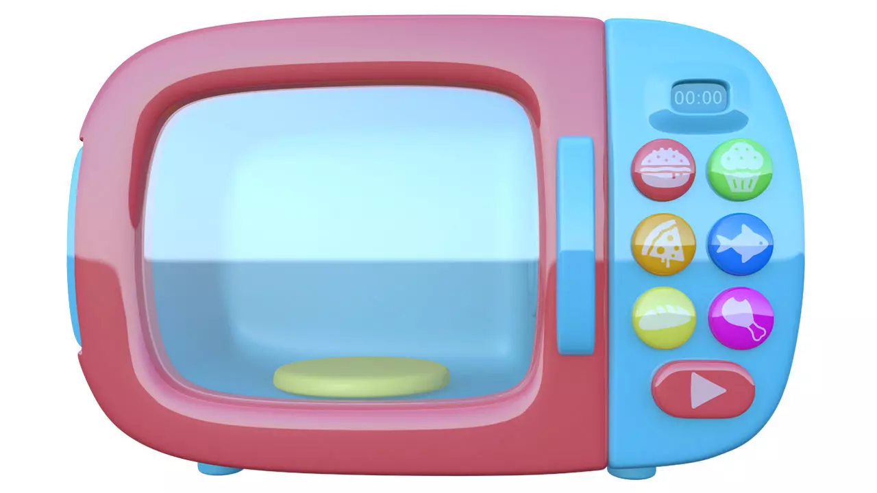 Microwave Cartoon 3D model_0