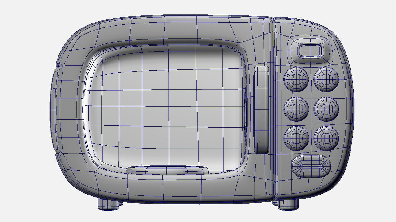 Microwave Cartoon 3D model_11