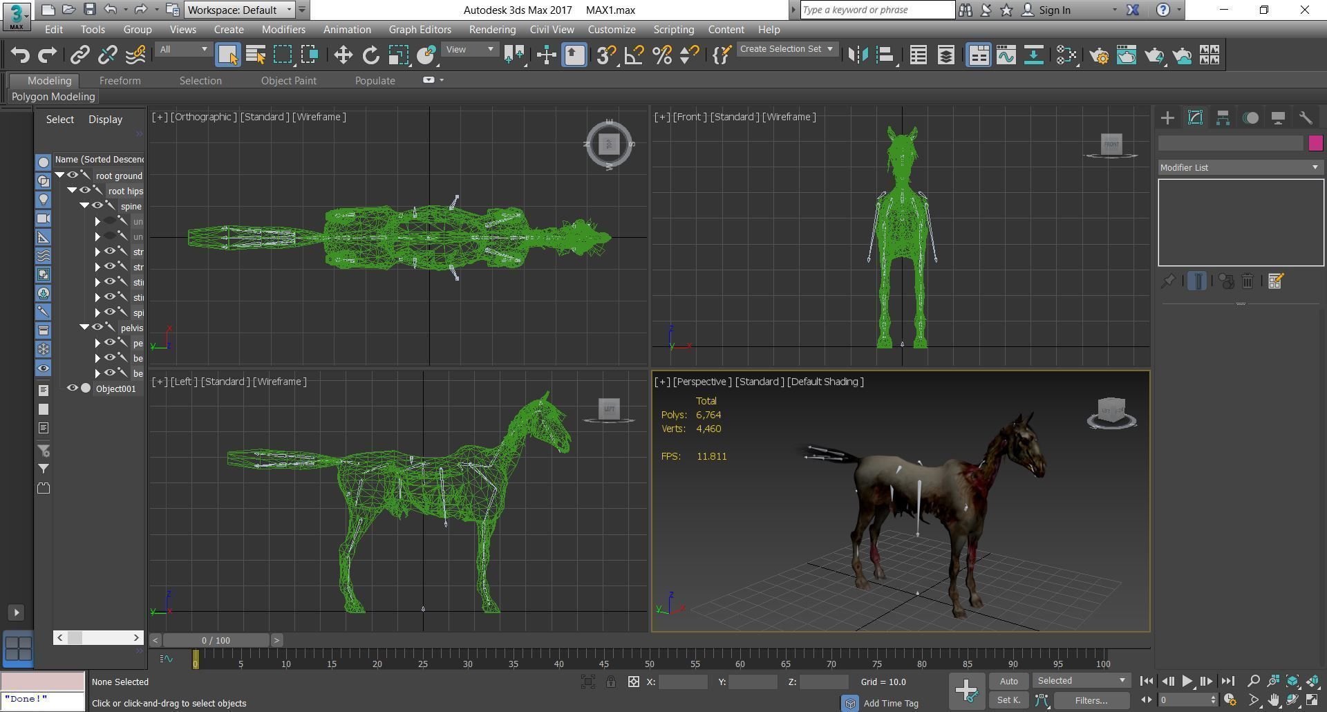 Horse - C4 3D model_1