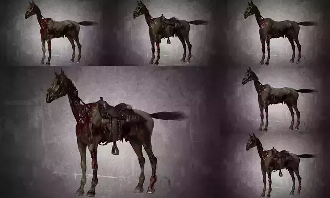 Horse Pack 03 - 6 MODEL