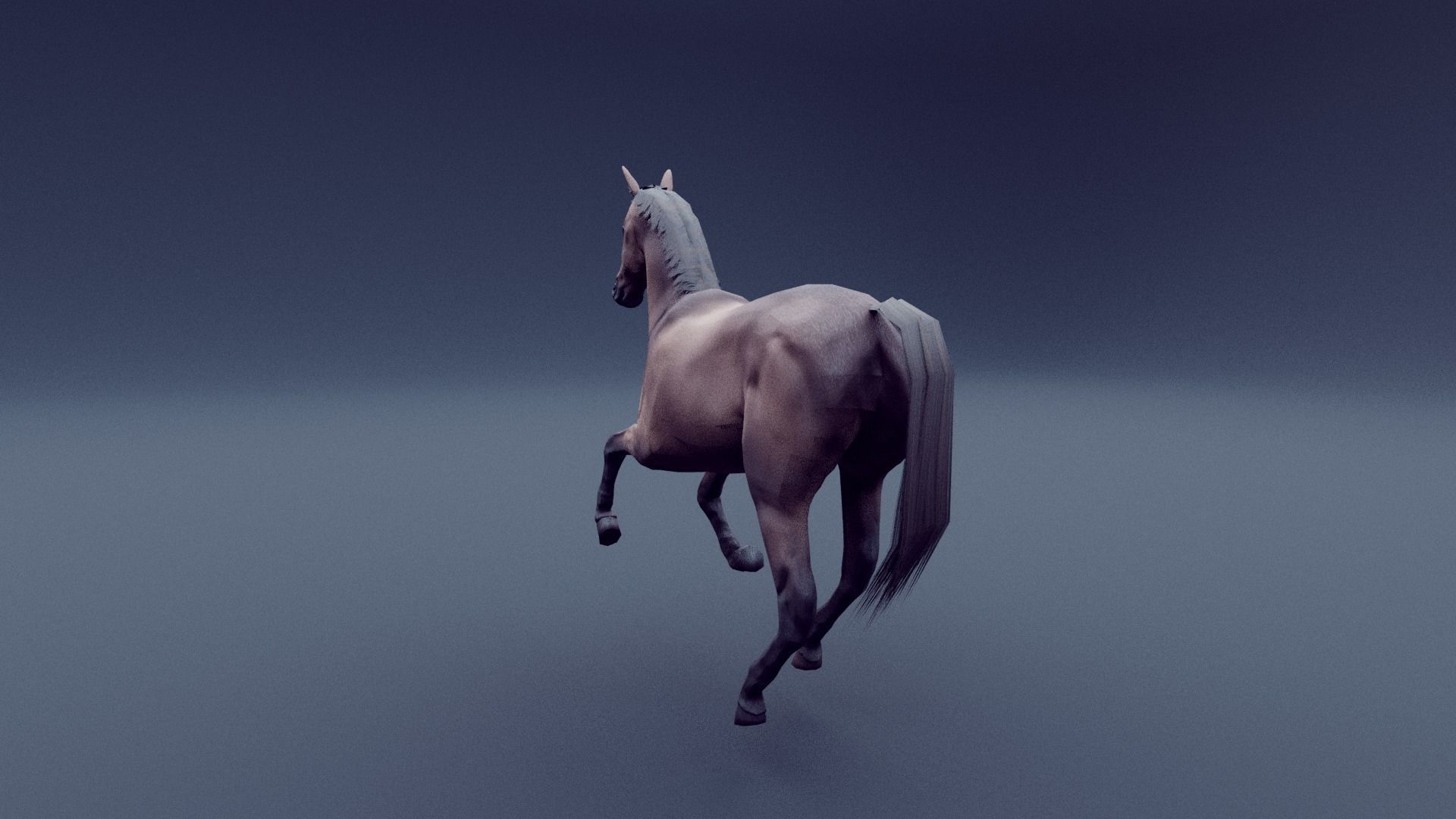 horse animated Low-poly 3D model_14
