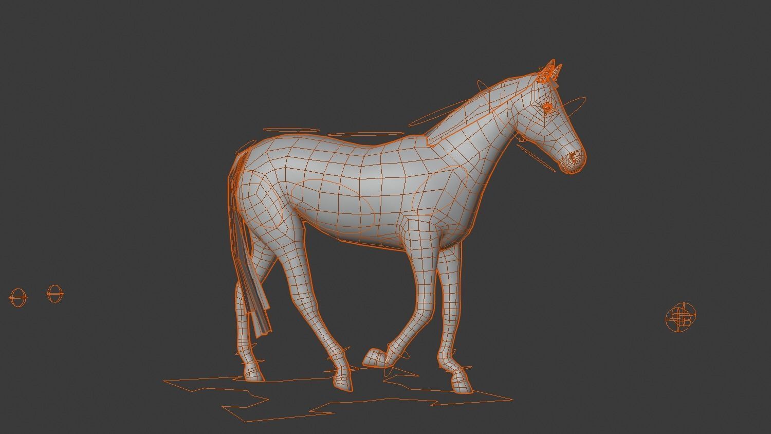 horse animated Low-poly 3D model_16