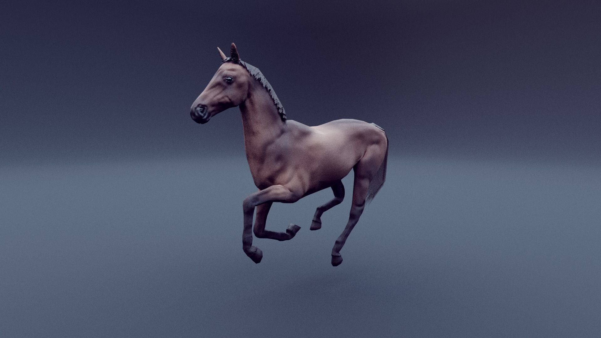 horse animated Low-poly 3D model_12