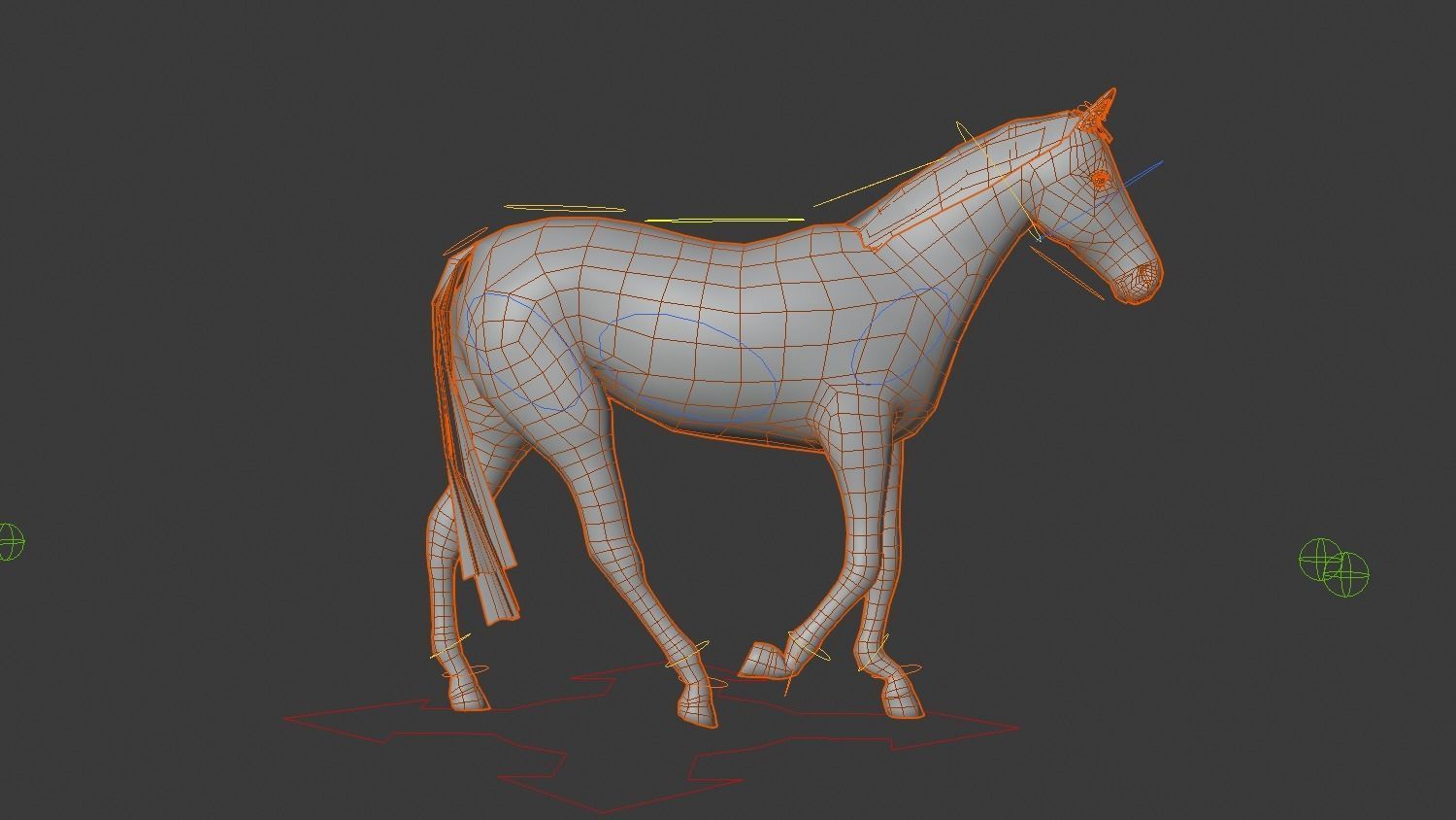 horse animated Low-poly 3D model_18