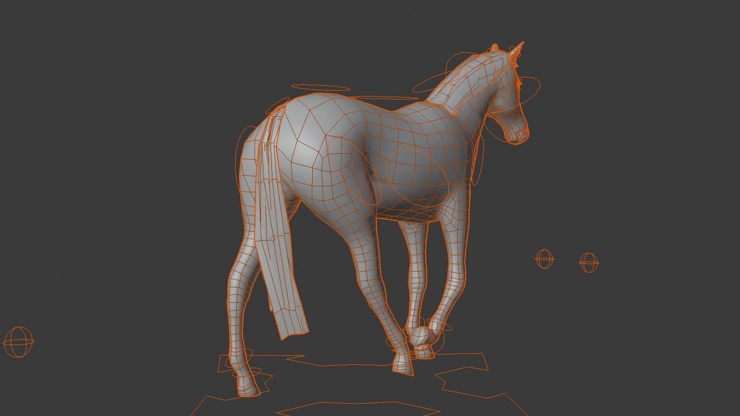 horse animated Low-poly 3D model_17