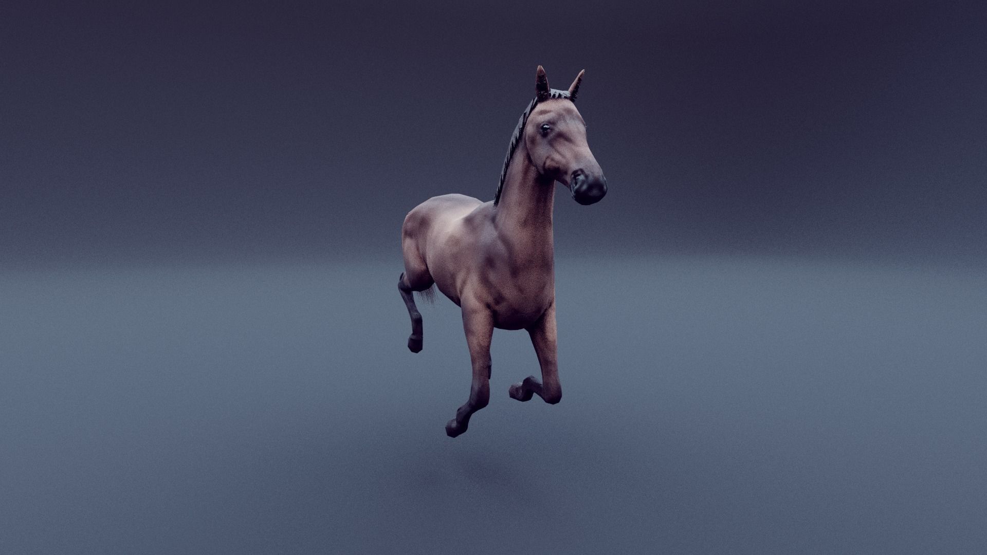 horse animated Low-poly 3D model_11