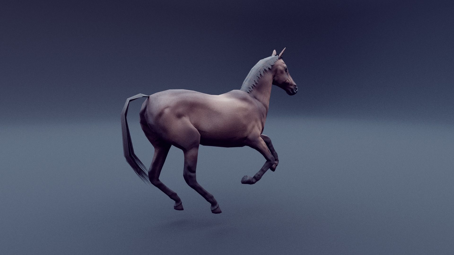 horse animated Low-poly 3D model_15