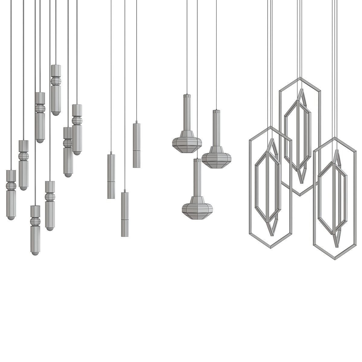 Chandeliers collection mega pack 100 models _130