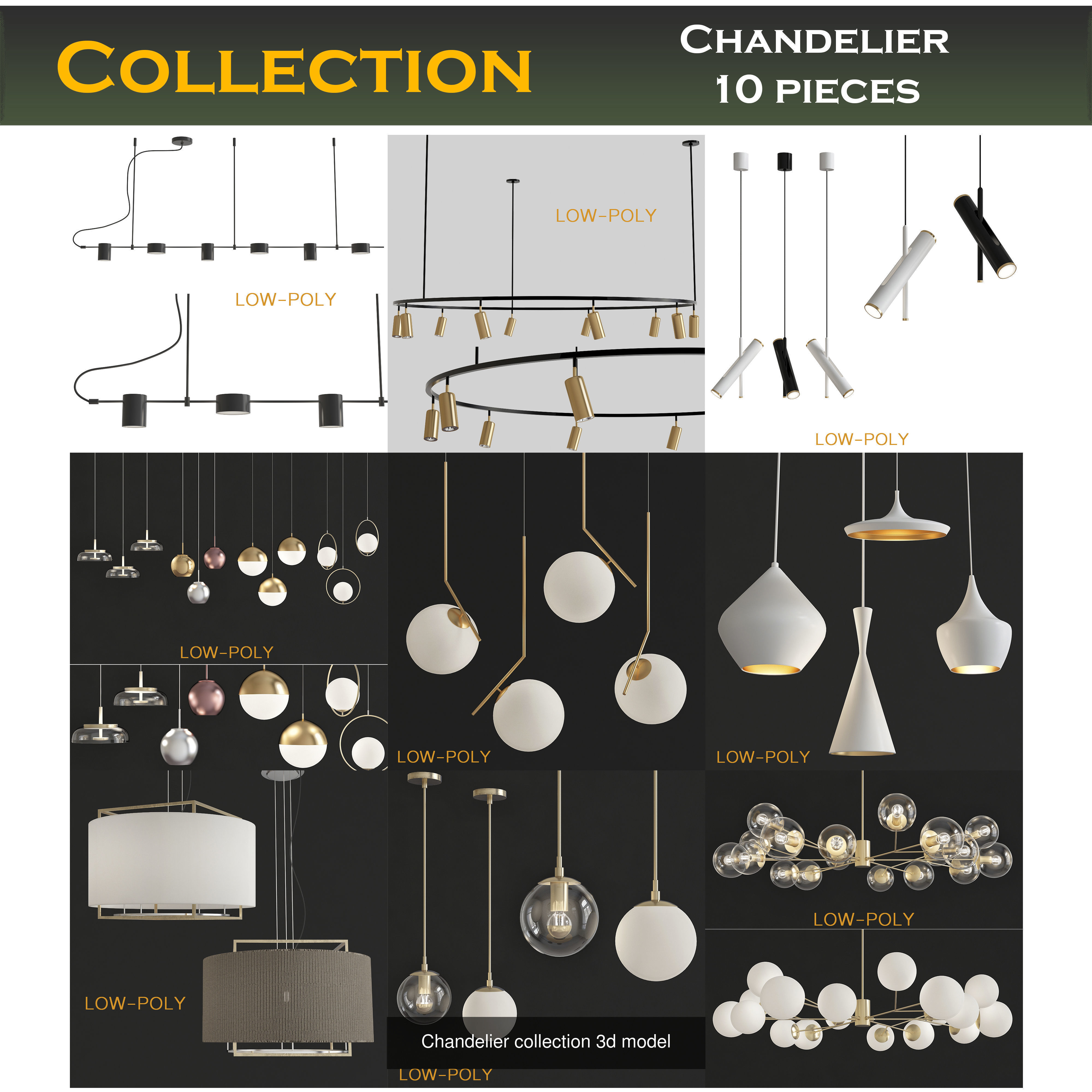 Chandeliers collection mega pack 100 models _9