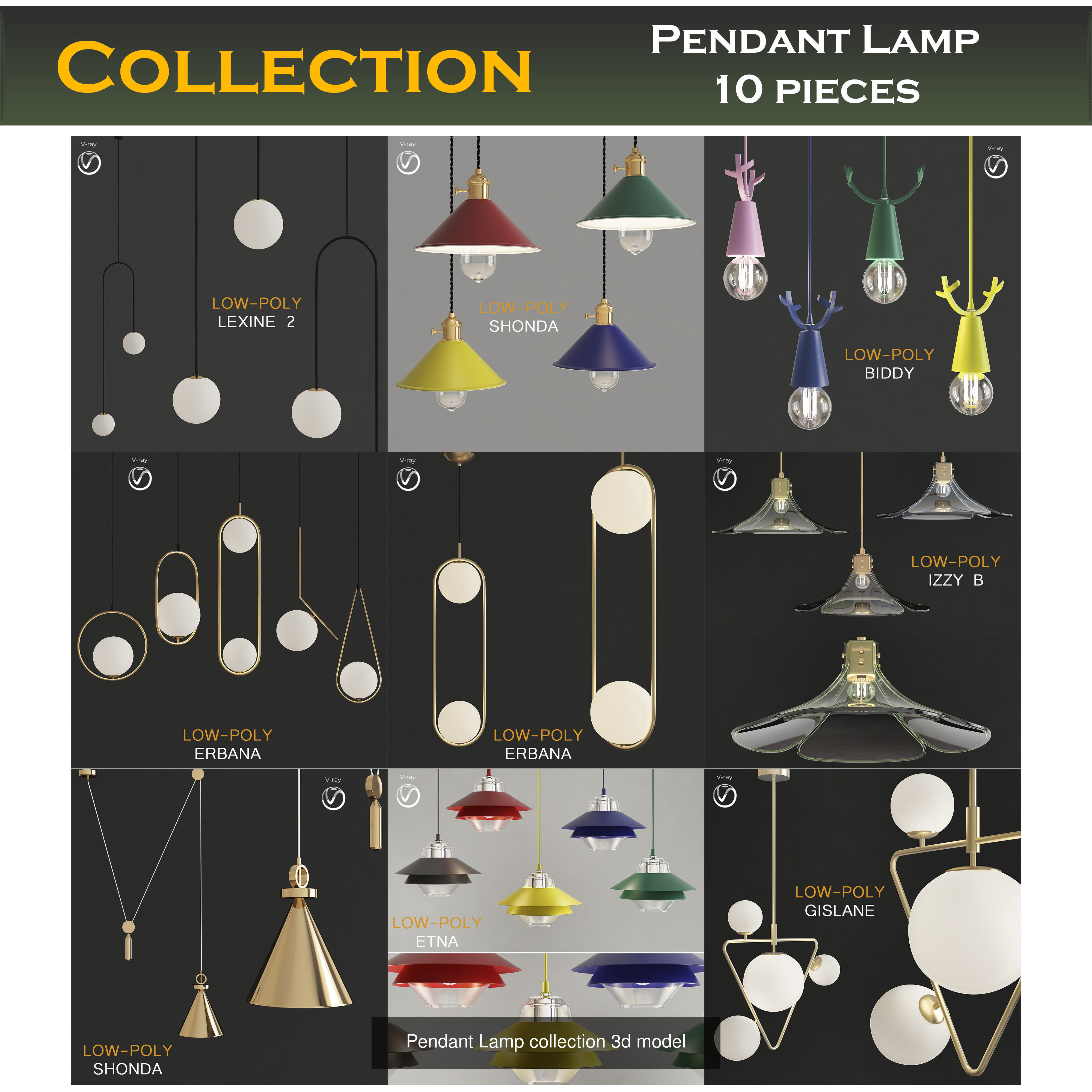 Chandeliers collection mega pack 100 models _8