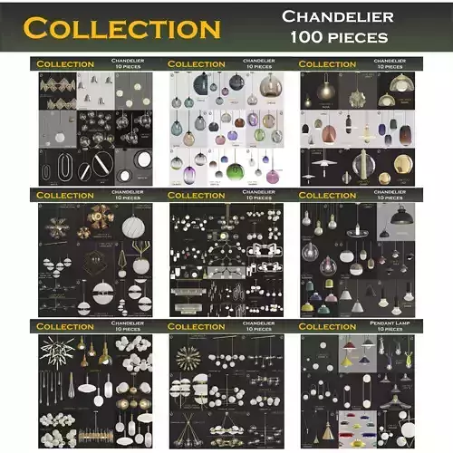 Chandeliers collection mega pack 100 models 