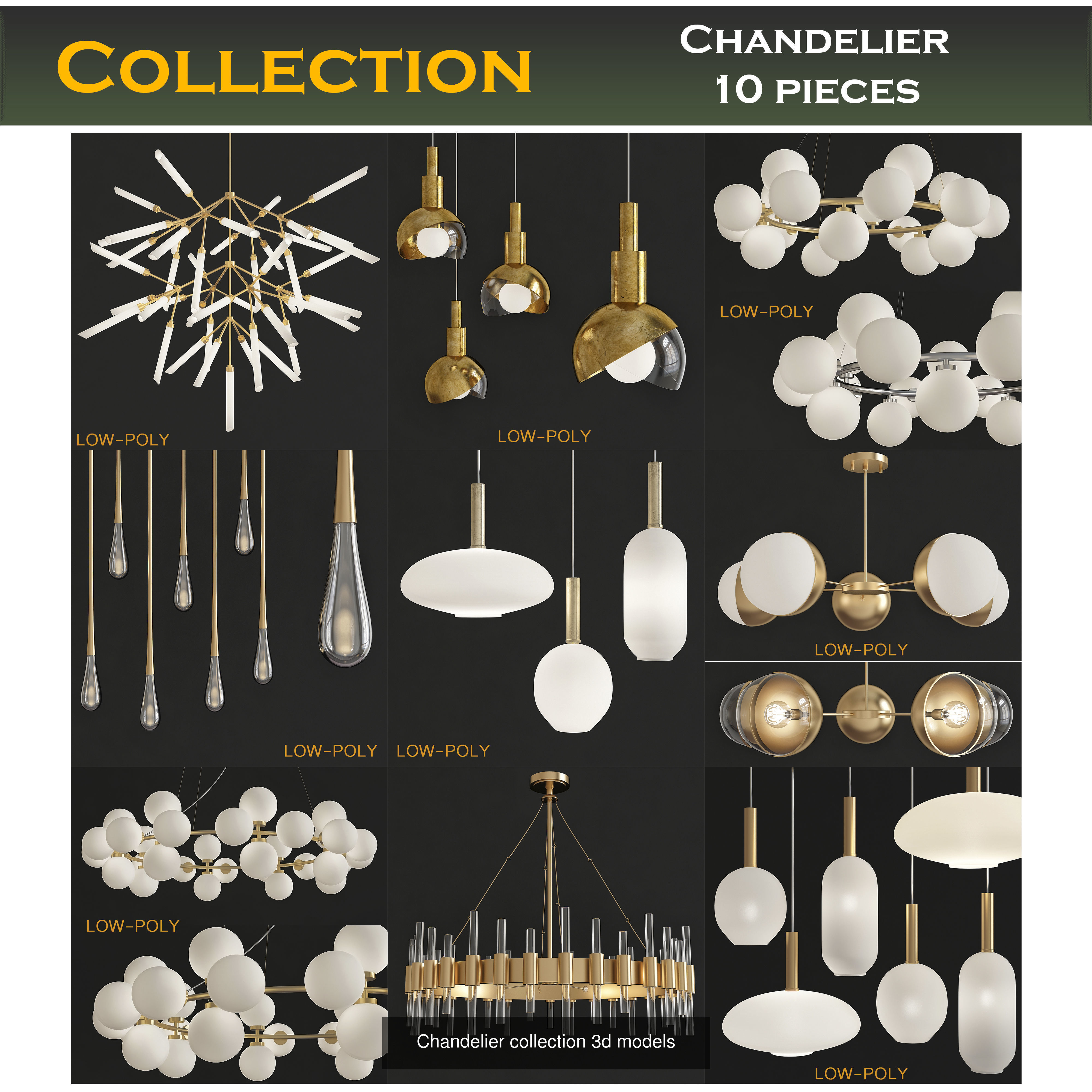 Chandeliers collection mega pack 100 models _10