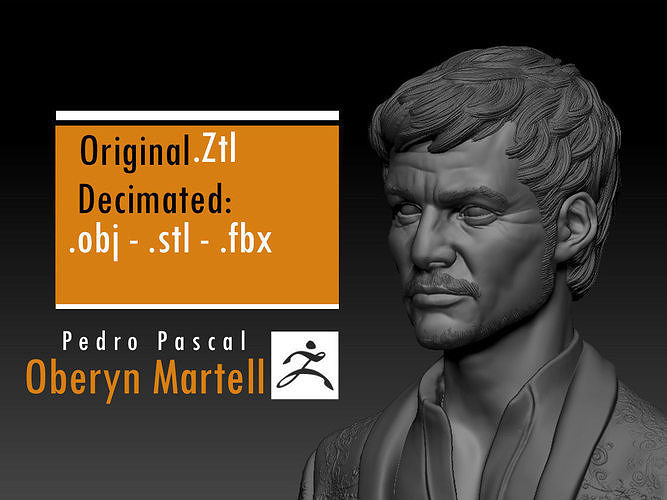 Pedro Pascal -  Oberyn Martell - Game Of Thrones 3D print model