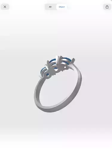 3 stone round ring