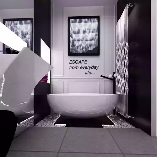 INTERIOR BATHROOM SCENE