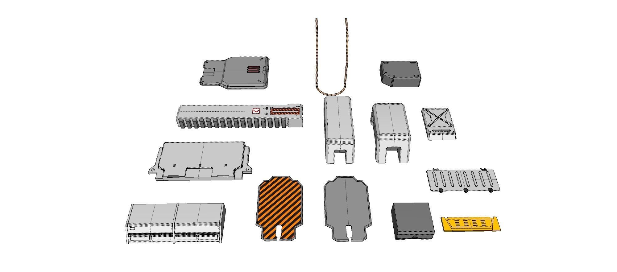Sci-Fi architecture Elements collection 17 3D model_21