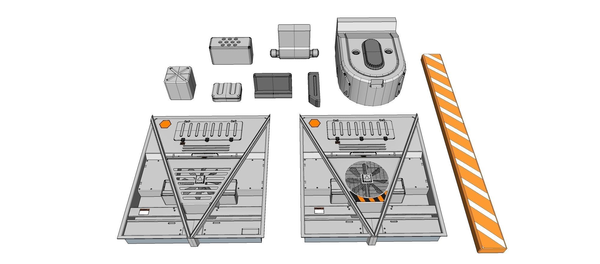 Sci-Fi architecture Elements collection 17 3D model_20