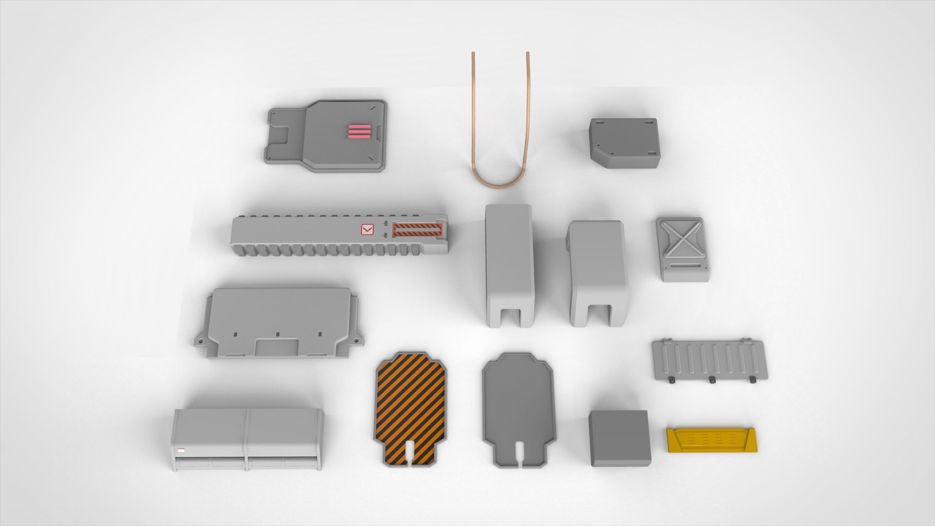 Sci-Fi architecture Elements collection 17 3D model_10