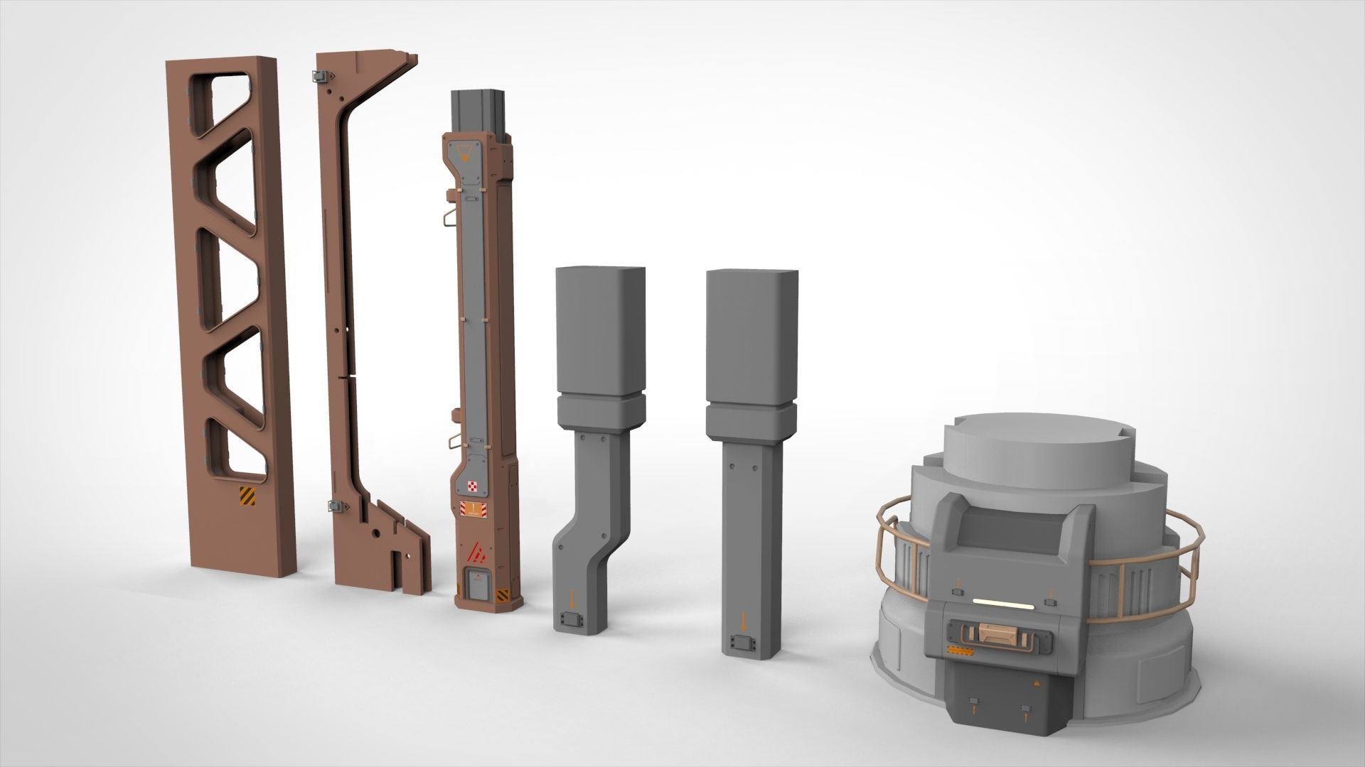 Sci-Fi architecture Elements collection 17 3D model_6