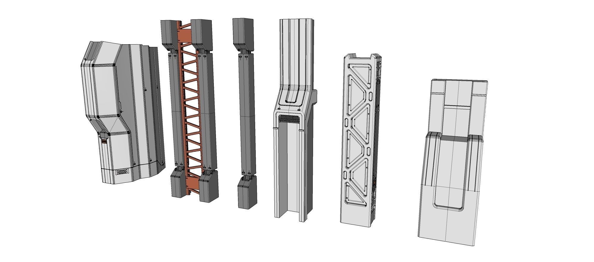Sci-Fi architecture Elements collection 17 3D model_13