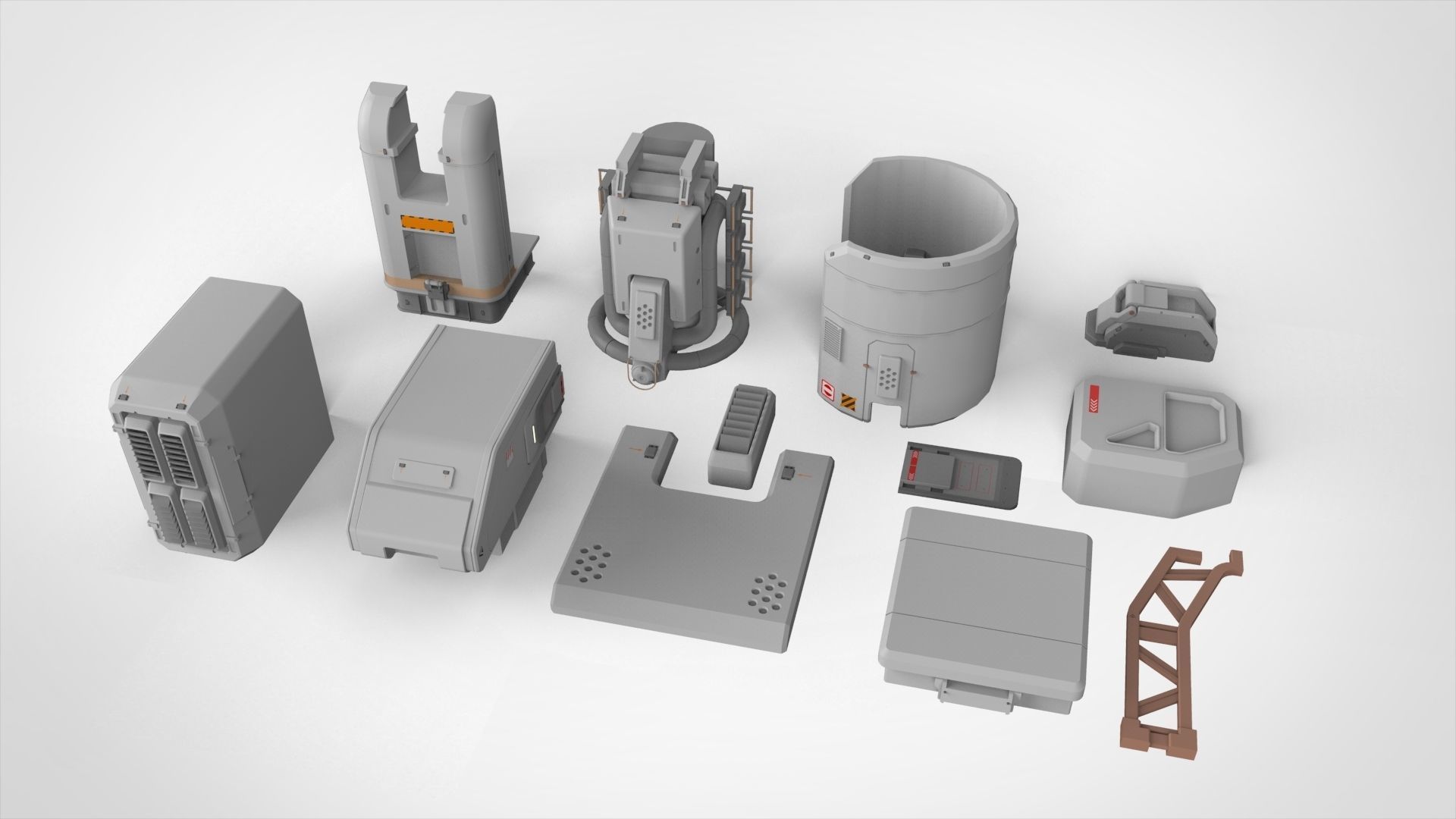 Sci-Fi architecture Elements collection 17 3D model_3