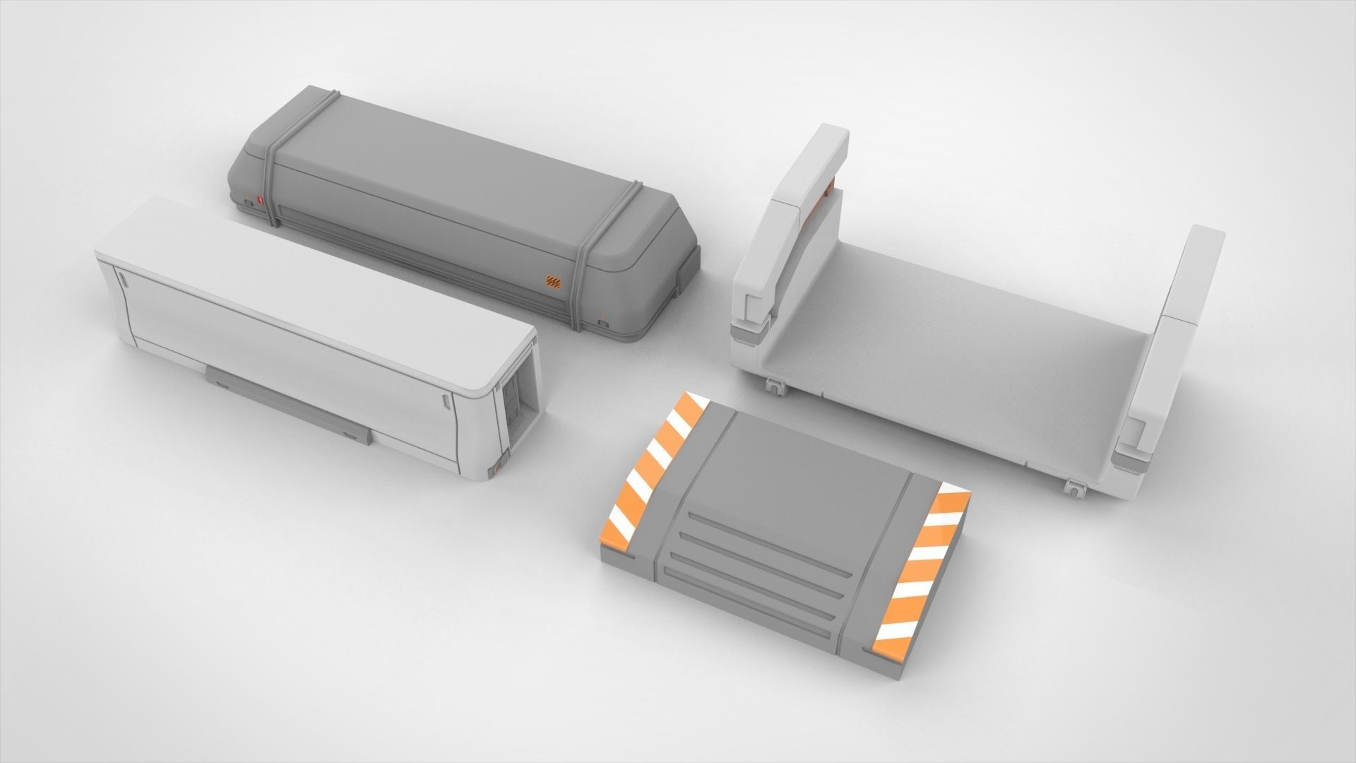 Sci-Fi architecture Elements collection 17 3D model_12