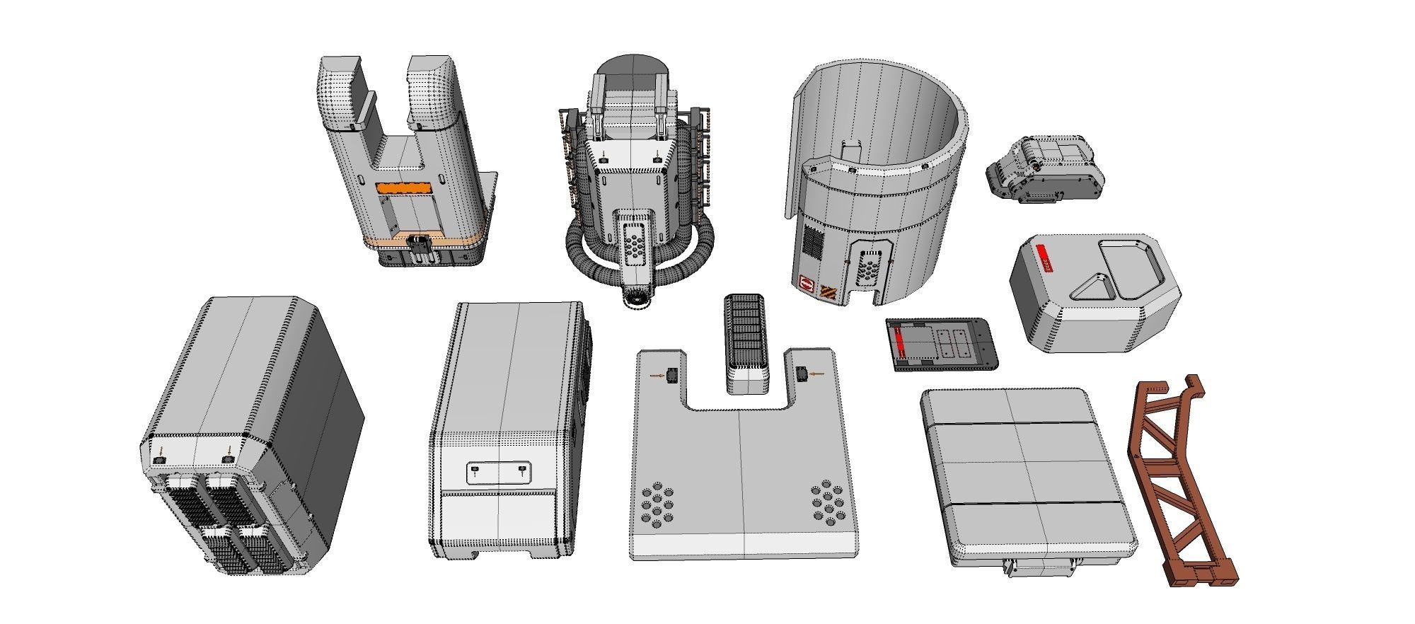 Sci-Fi architecture Elements collection 17 3D model_14
