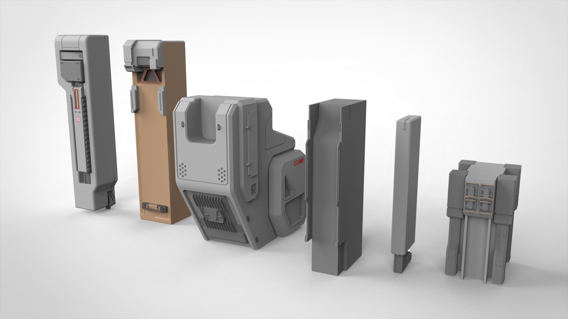 Sci-Fi architecture Elements collection 17 3D model_4